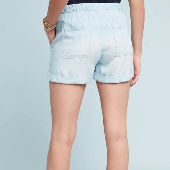 Anthropologie Cloth & Stone Chambray Shorts Size M - Picture 2 of 6